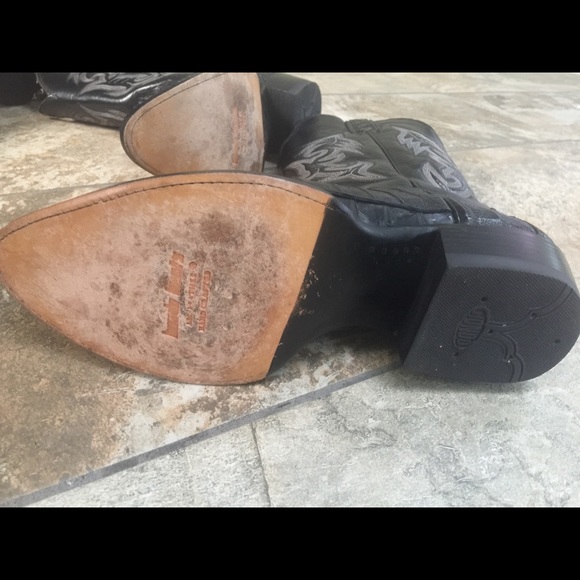 Hondo Caiman Leather Cowboy Boots Men’s 12D - Picture 9 of 10